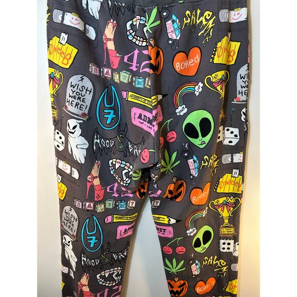 SALEM7 Unisex Adult Halloween Theme Graphic Sweatpants / Size: Large - Picture 9 of 11